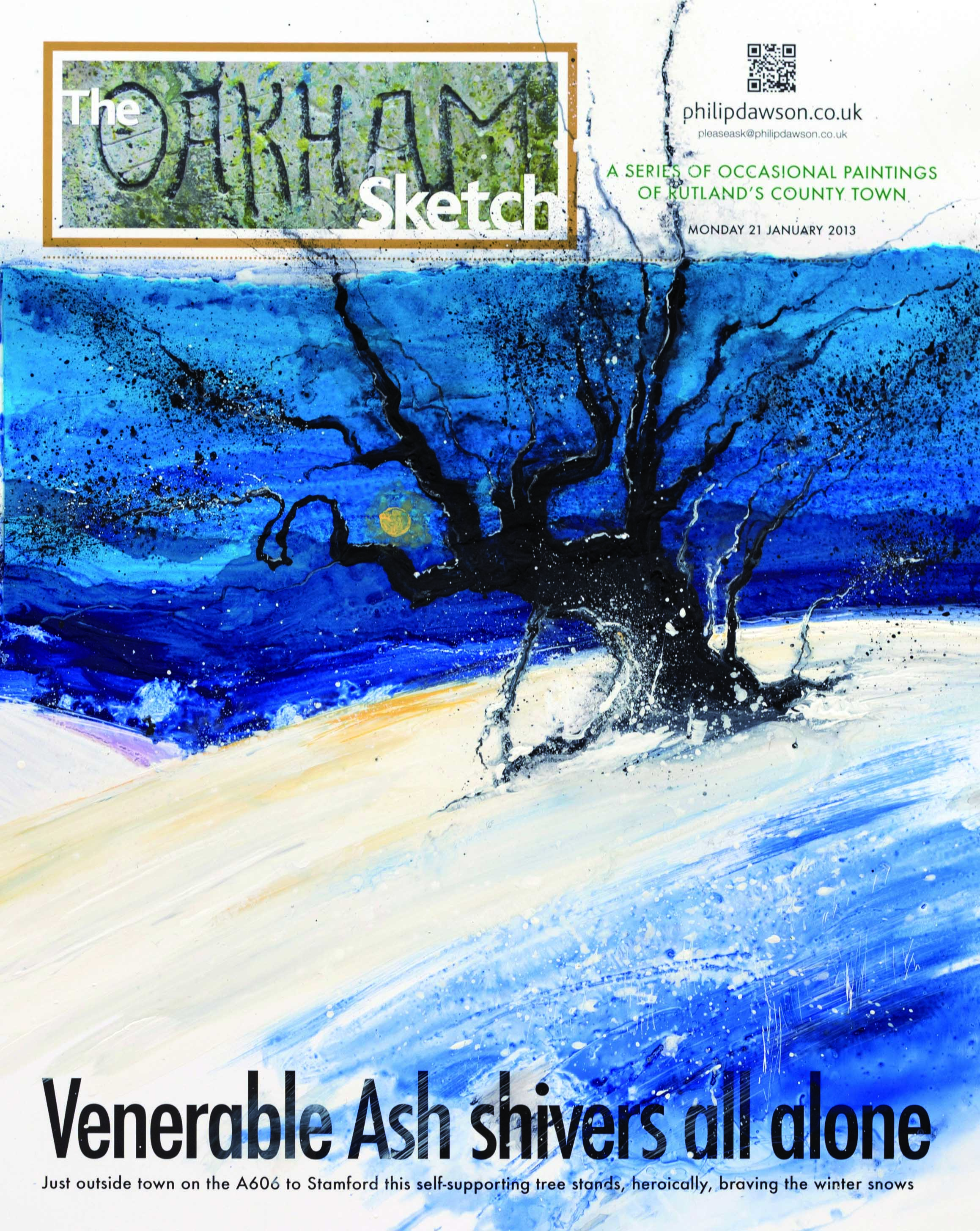 Printed Typography with Mixed Media painted over